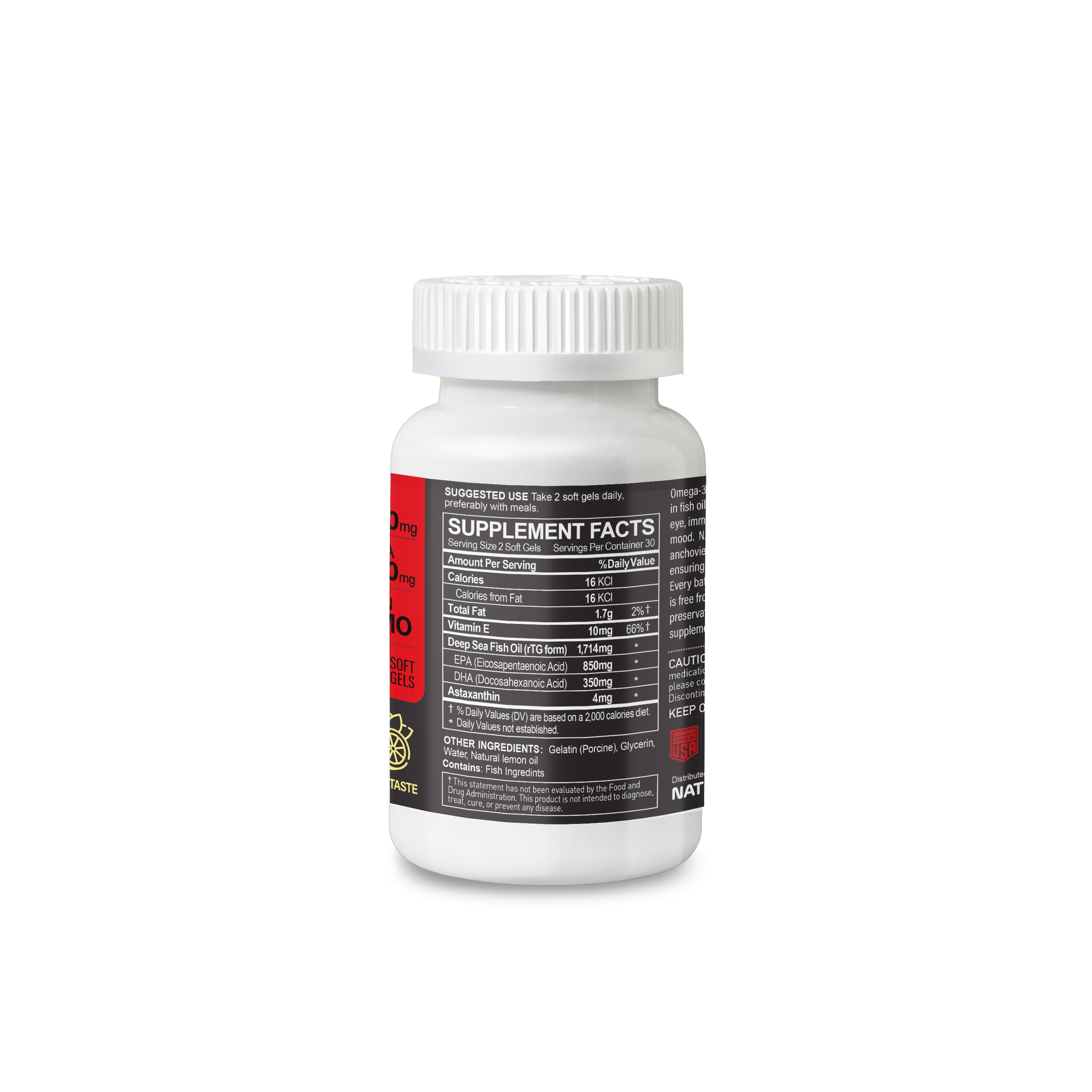 Red Omega-3 with Astaxanthin (60 Softgels)