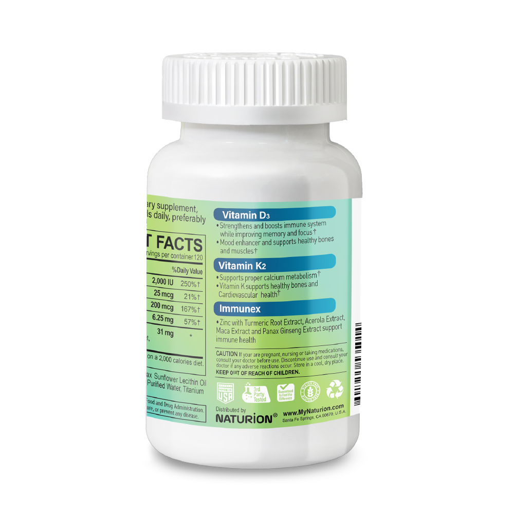 D3+K2 Immunex 120 Softgels