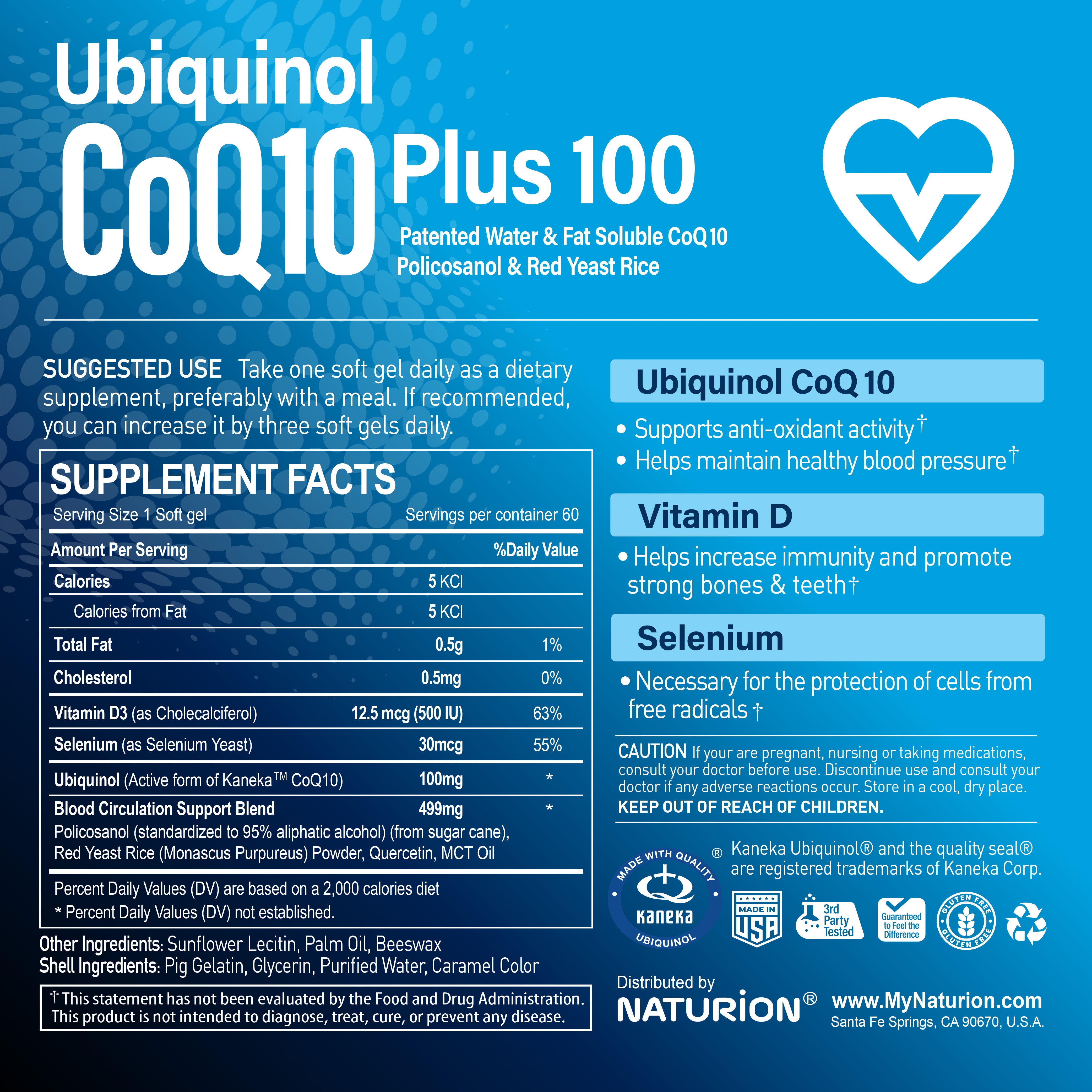 Ubiquinol CoQ10 Plus 100 (60 Softgels)